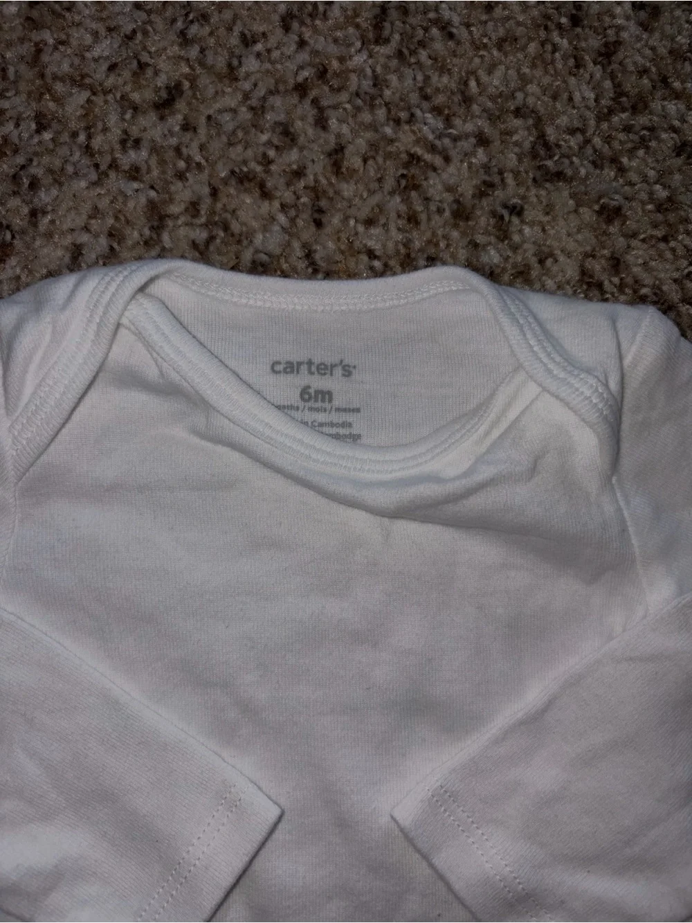 Carter's White Long-Sleeve Baby Bodysuit
